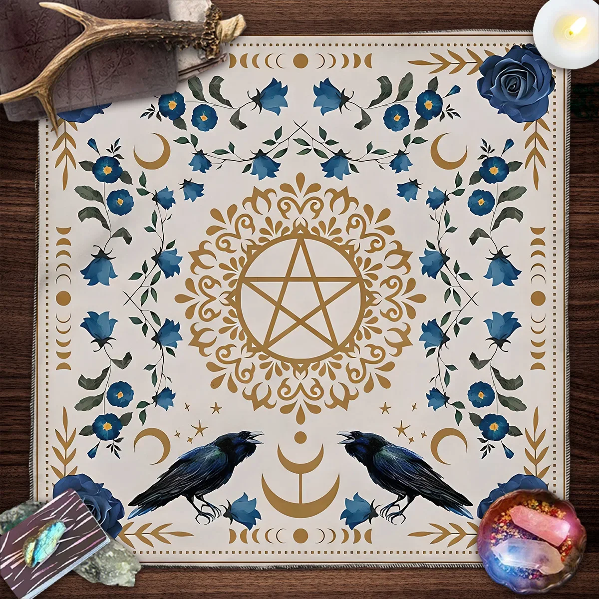 Board Game Hotel - Tissu d'autel soleil lune fleur Tarot