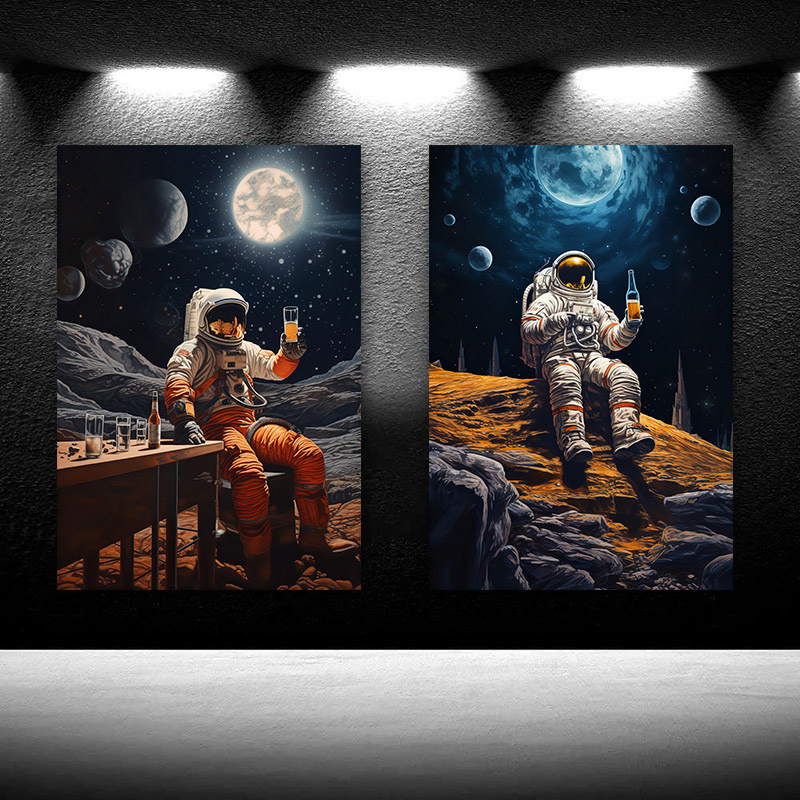 Board Game Hotel - Affiches modernes d'astronome avec de la