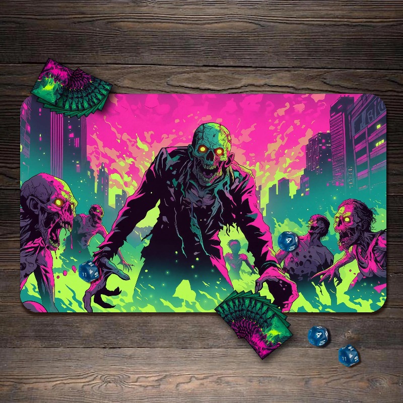 Board Game Zombie - Tapis de jeu Neon Zombie Apocalypse