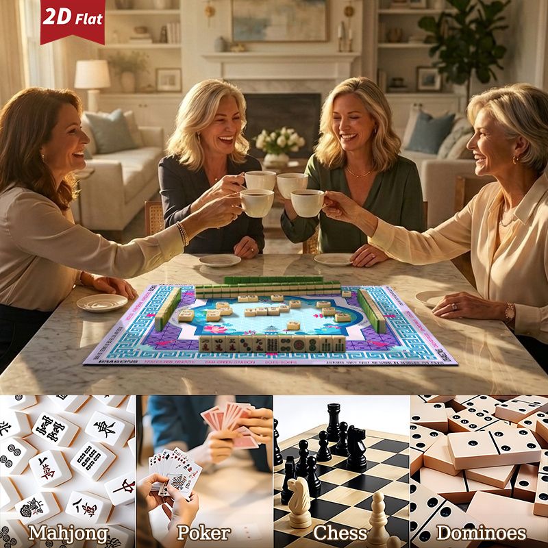 Tapis de jeu de mahjong améric - Board Game Hotel avis et prix