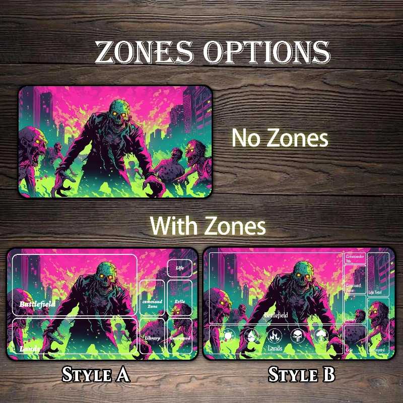 Tapis de jeu Neon Zombie Apoca - Board Game Zombie avis et prix