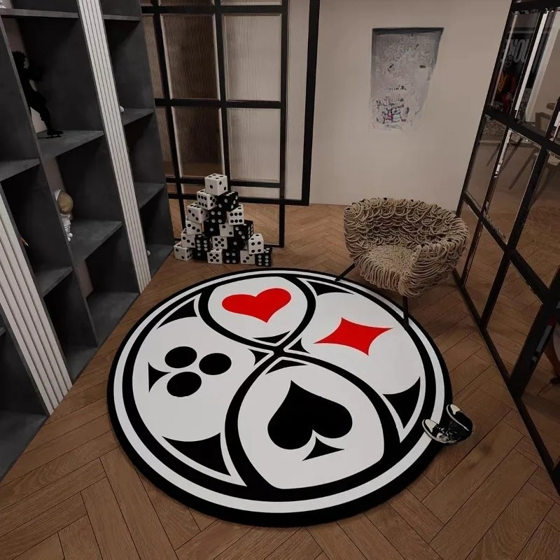 Tapis ronds à motifs de cartes - Board Game Hotel avis et prix